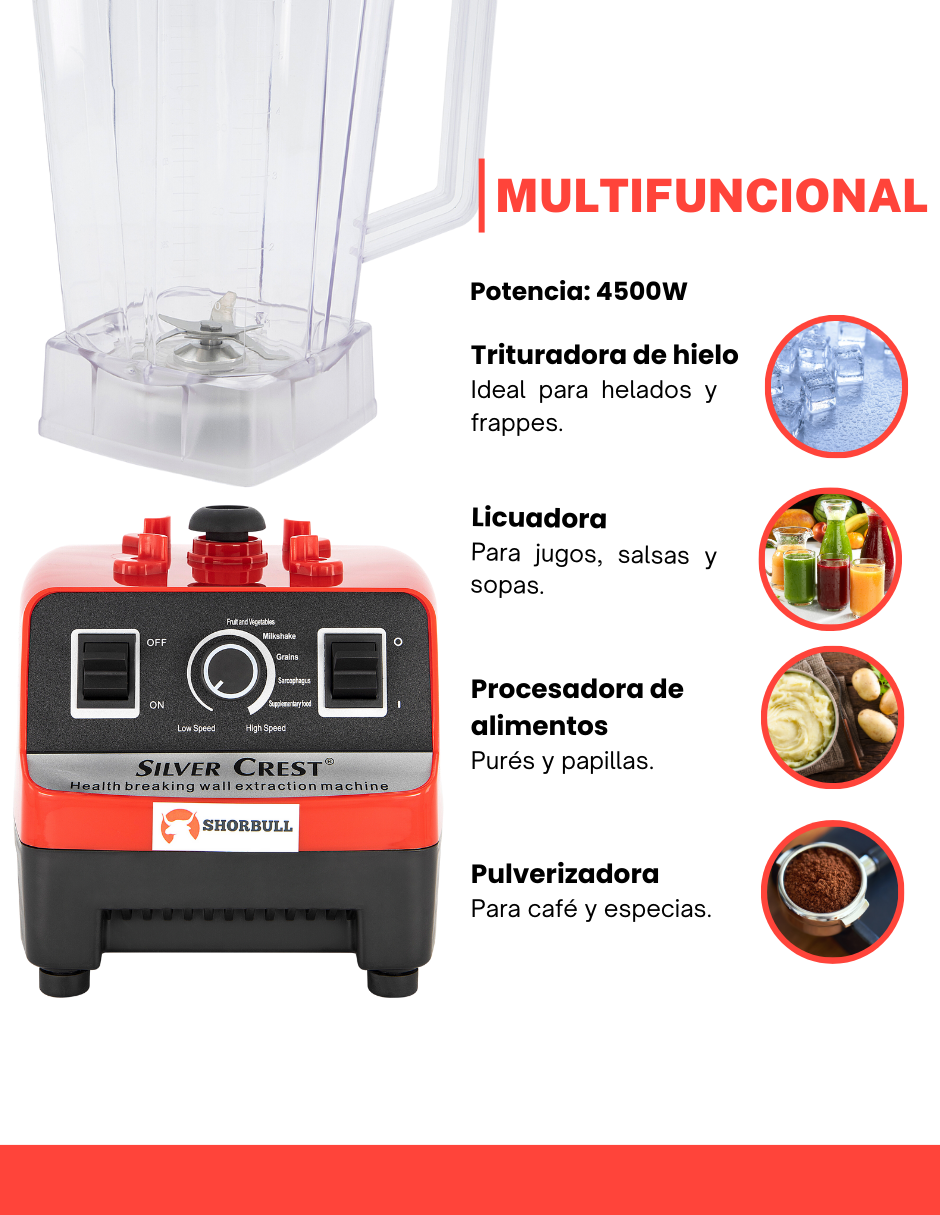 Licuadora Profesional Silver Crest - 4500W