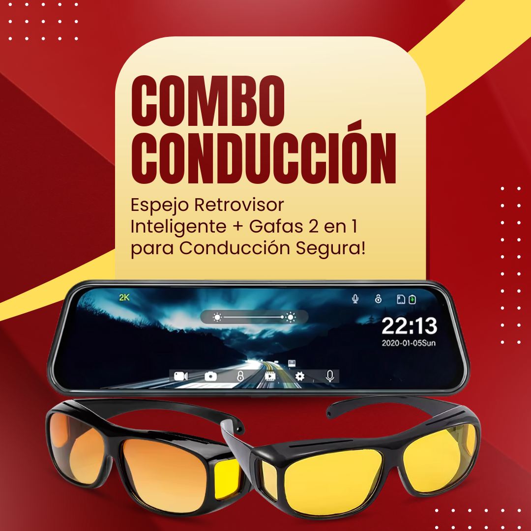 Retrovisor Inteligente + Gafas de Conducción 2 En 1 GRATIS 🎁